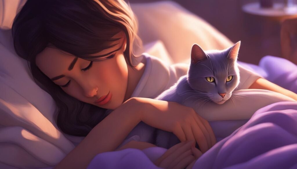 significado de dormir con tu gato