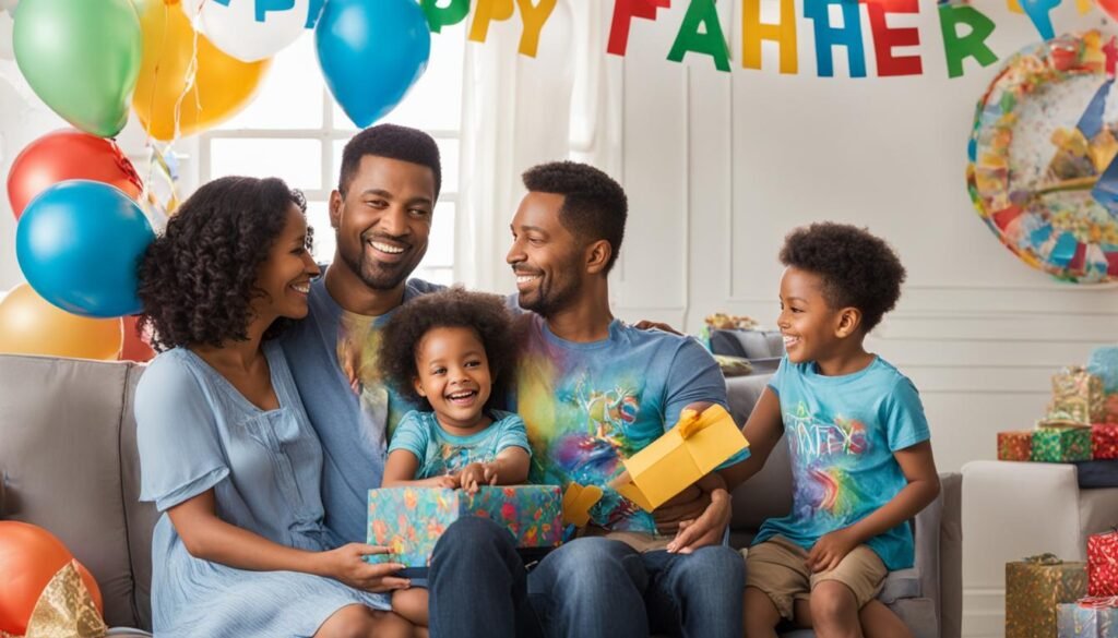 Familia feliz en el Día del Padre
